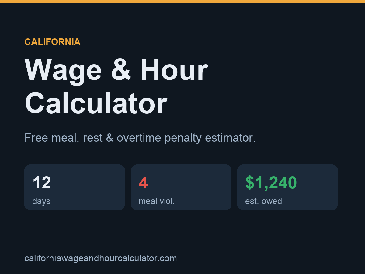 California Wage & Hour Calculator